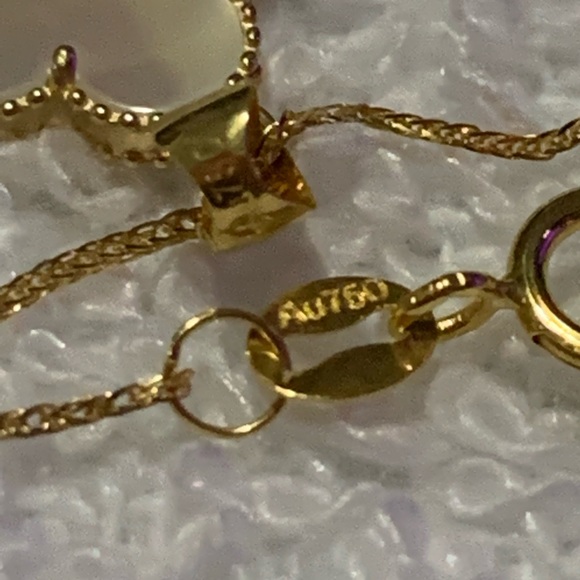 18k Solid Gold Clover 3-1 Set - White - Picture 7 of 8